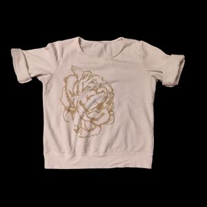 Half Sleeve Sweatshirt with Gold Floral Design( 5 For $20 Item)